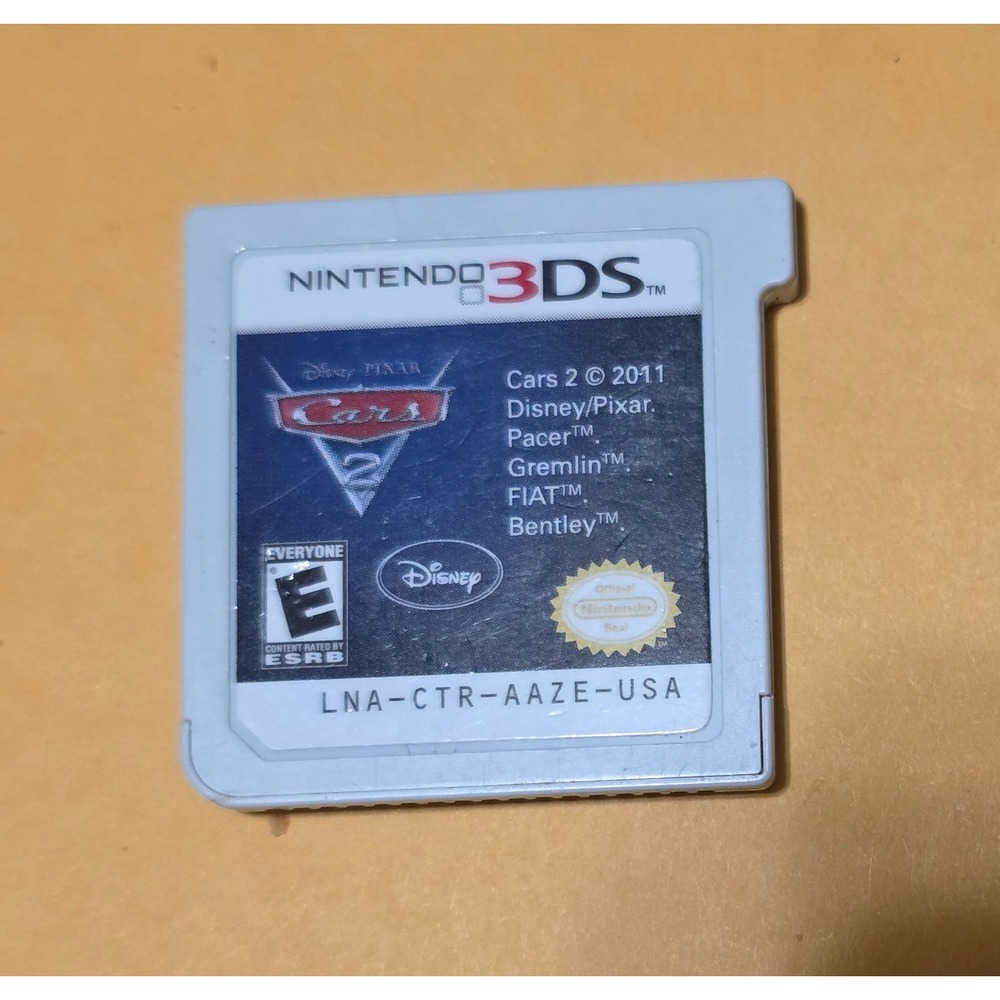 Disney Pixar Cars 2 Nintendo 3DS Video Game Cartridge